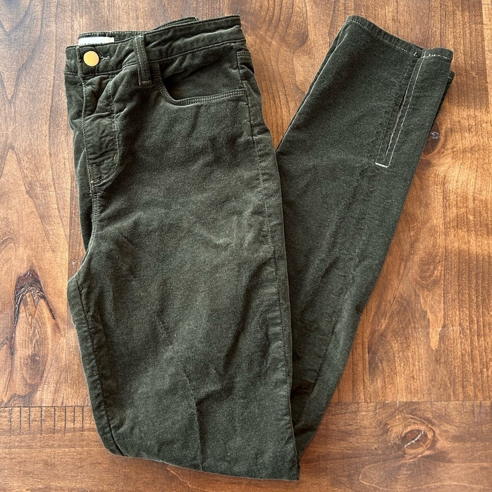 L'AGENCE Josie High Rise Skinny Split Hem Pants – Hunter Green | Size 28 - Picture 3 of 9